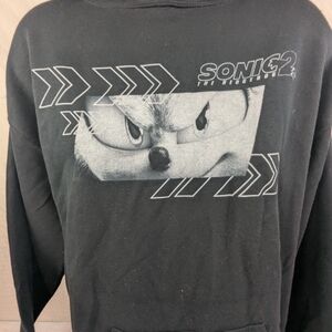 Jerzees Black Sonic the Hedgehog 2 Men's Crewneck Sweater
